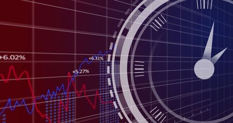 abstract financial data with clock for business analytics - Download Free Stock Images Pikwizard.com