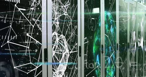 Digital Interface over Data Servers in Modern Business - Download Free Stock Images Pikwizard.com