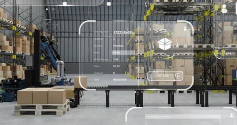 Automated warehouse with digital interface technology