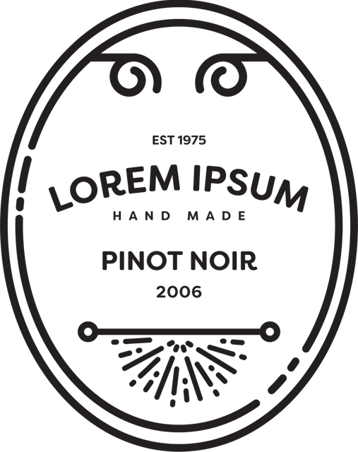 Digital Wine Label with Lorem Ipsum Text on Transparent Background - Download Free Stock Videos Pikwizard.com