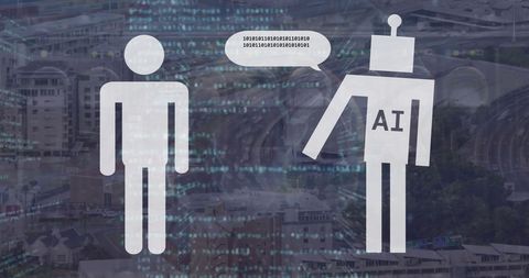 Human vs artificial intelligence conceptual interaction