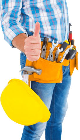transparent manual worker showing thumbs up with tool belt - Download Free Stock Videos Pikwizard.com