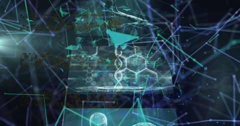 Digital Network Connections and Scientific Data Visualization - Download Free Stock Images Pikwizard.com