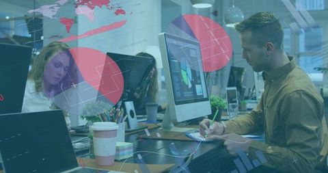 Digital Collaboration: Team Achieving Effective Workflow in Office