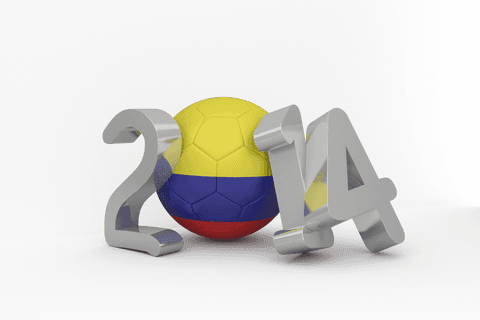 Transparent 2014 Colombia Soccer World Cup Metallic Numbers - Download Free Stock Videos Pikwizard.com