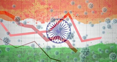 Economic Impact of COVID-19 on India’s Market Graph - Download Free Stock Images Pikwizard.com
