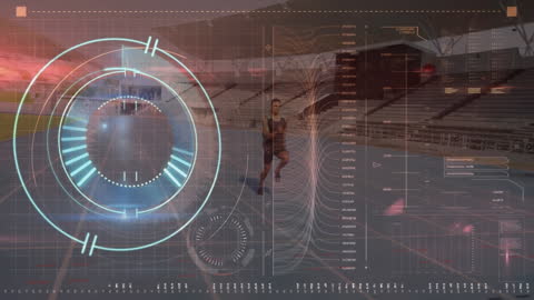 Futuristic Interface Analyzing Athlete Performance Data