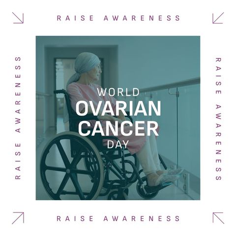 World Ovarian Cancer Day: Woman in Wheelchair Promoting Awareness