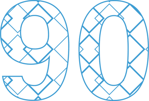 Illustrative Number 90 with Patterns on Transparent Background - Download Free Stock Videos Pikwizard.com