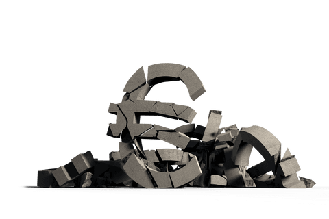 Broken Euro Currency Sign on Transparent Background - Download Free Stock Videos Pikwizard.com