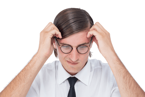 frustrated businessman adjusting glasses transparent background - Download Free Stock Videos Pikwizard.com