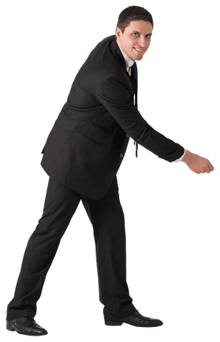 Transparent Background: Smiling Caucasian Businessman in Formal Suit