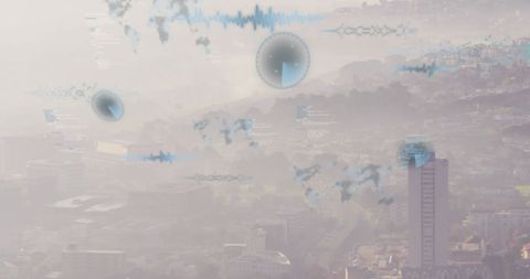 Augmented Reality Digital Interface Over Cityscape - Download Free Stock Images Pikwizard.com