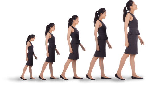 asian businesswoman increasing in size on transparent background - Download Free Stock Videos Pikwizard.com