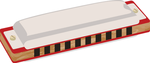 Harmonica on transparent background isolated as music icon