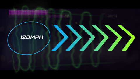 Digital Speed and Data Animation on Black Background