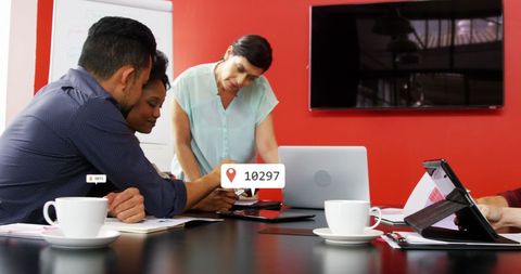 Team Collaboration with Digital Notifications in Office Meeting - Download Free Stock Images Pikwizard.com