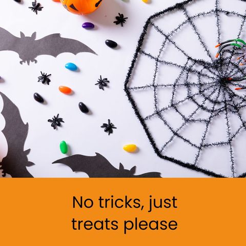 halloween flat lay with spider webs and candies - Download Free Stock Templates Pikwizard.com