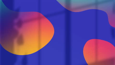 Vibrant Abstract Shapes in Digital Animation Display