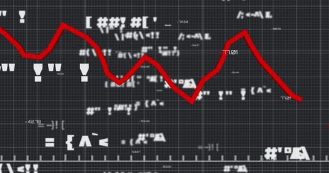Financial Market Decline on Digital Screen With Red Line Graph - Download Free Stock Images Pikwizard.com