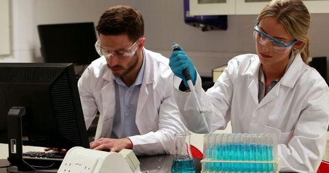 Scientists Collaborating in Laboratory Research - Download Free Stock Images Pikwizard.com