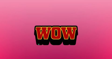 Versatile wow text background on gradient pink