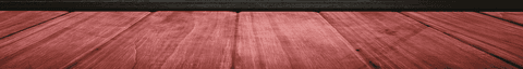 Red tinted wooden floor on transparent background