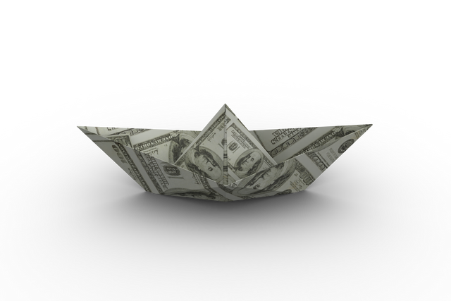 Transparent Dollar Bill Folded Into Boat Shape - Download Free Stock Videos Pikwizard.com