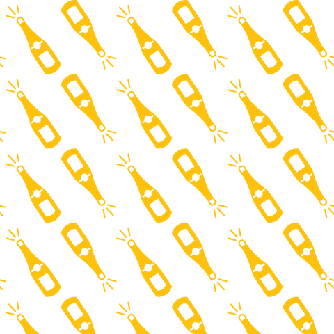 yellow champagne bottles pattern on transparent background - Download Free Stock Videos Pikwizard.com
