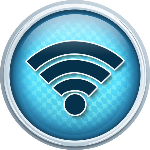 Transparent Wi-Fi Symbol Button on Blue Circle - Download Free Stock Videos Pikwizard.com