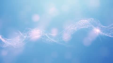 Glowing Abstract Wave on Gradient Blue Background
