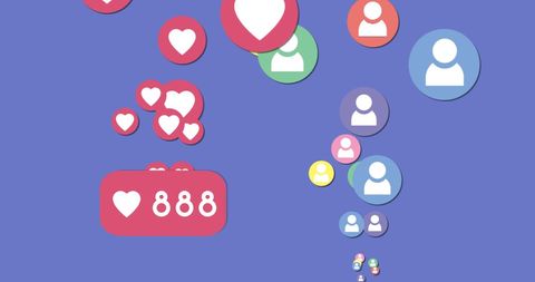 Social Media Icons Circulating with Increasing Likes 4k - Download Free Stock Images Pikwizard.com
