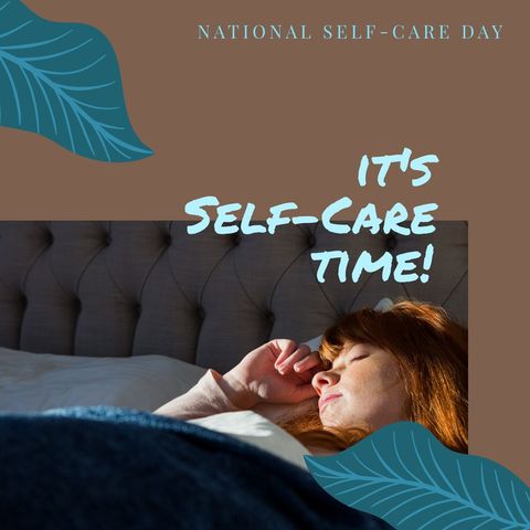 woman resting peacefully for national self-care day - Download Free Stock Templates Pikwizard.com