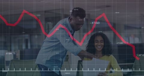 coworkers analyzing graphs for strategic business planning - Download Free Stock Images Pikwizard.com