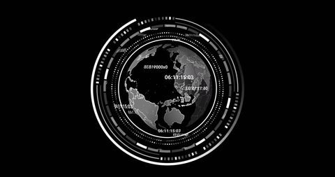 Digital Globe with Data Processing Over Black Background - Download Free Stock Images Pikwizard.com