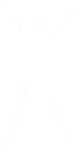Silhouette of woman in jumping pose on transparent background