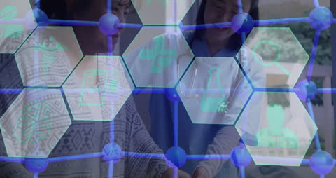 Smiling Doctor Assisting Patient with Walking Frame