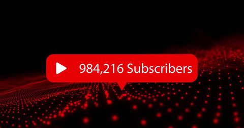Digital Subscriber Count Display on Modern Interface - Download Free Stock Images Pikwizard.com