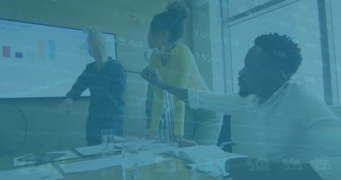 Financial Strategies in Modern Office with Diverse Team