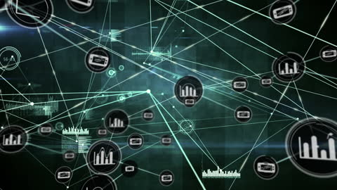 Innovative Digital Networking and Data Analysis Illustration