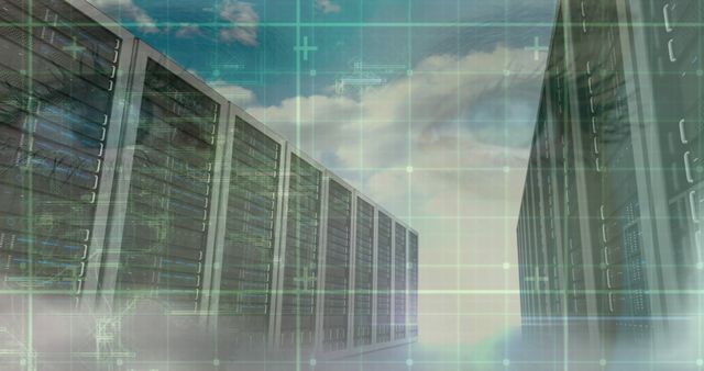Cloud Computing Concept with Modern Server Rack Data Centers - Download Free Stock Photos Pikwizard.com