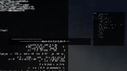 Animation of Mathematical Equations on Digital Black Background