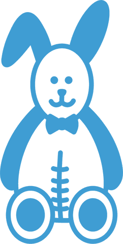 blue toy rabbit icon on transparent background vector illustration - Download Free Stock Videos Pikwizard.com