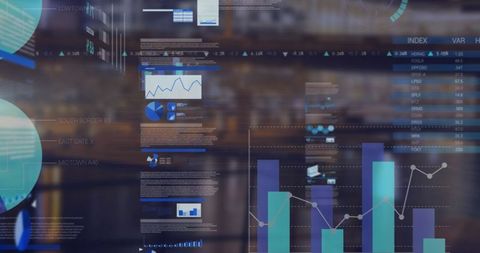 Digital Data Processing with City Views for Tech Analytics - Download Free Stock Images Pikwizard.com