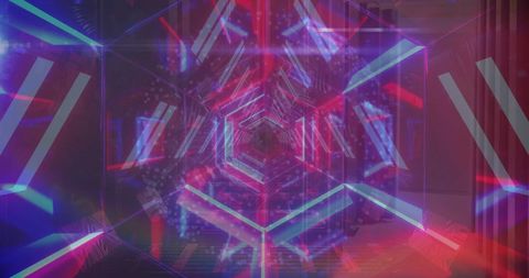 Futuristic Neon Tunnel over Data Server Room - Download Free Stock Images Pikwizard.com
