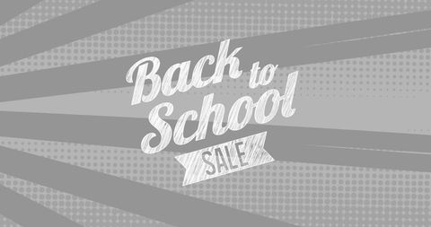 Retro Back to School Sale Banner with Vintage Style Graphics