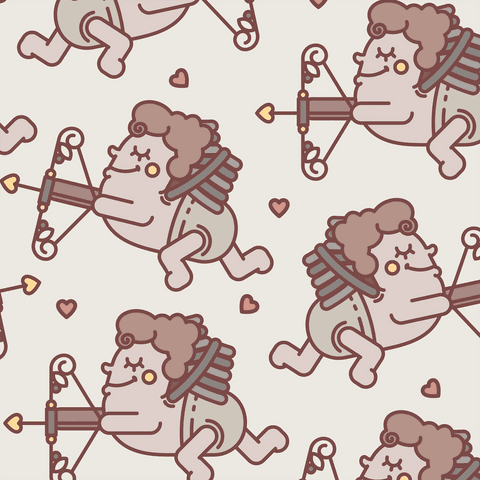 Cute Bow-Yielding Cherubs Pattern on Transparent Background - Download Free Stock Videos Pikwizard.com