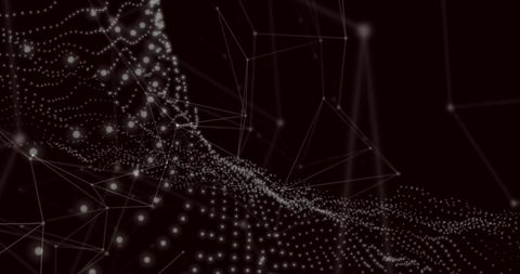 Abstract Network of Light Spots on Dark Background - Download Free Stock Images Pikwizard.com