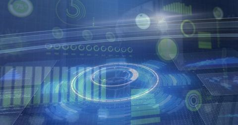 Digital Data Interface Concept with Holographic Elements - Download Free Stock Images Pikwizard.com