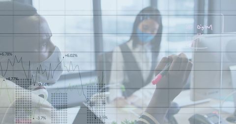 Businessman Analyzing Financial Data Amid COVID-19 Pandemic